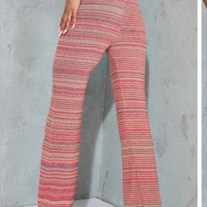 Pink knitted pants
